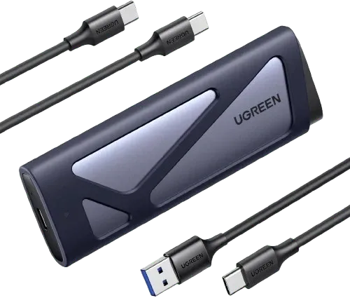 UGREEN M.2 NVMe SATA SSD Enclosure - 10 Gbps USB-C 3.2 Gen 2, Aluminum Case, Up to 2 TB | 15813