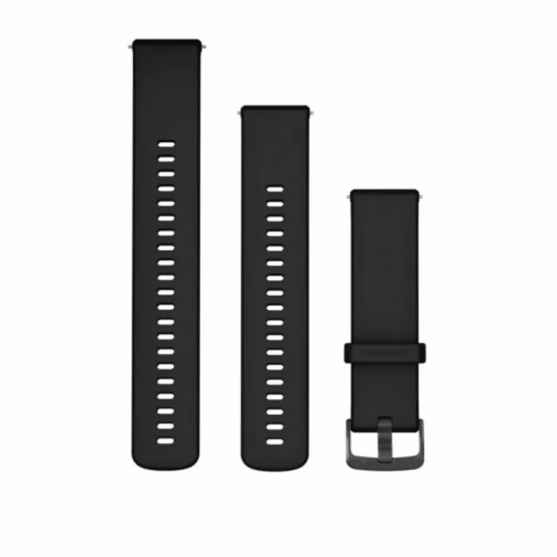 Garmin Quick Release Bands (22 mm) Black with Slate Hardware | 010-13256-21