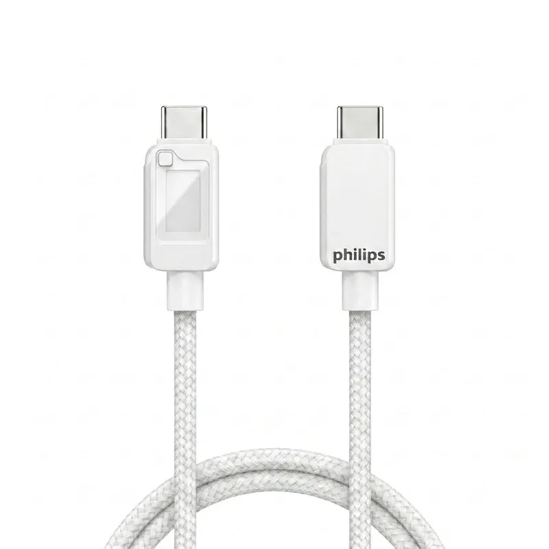 Philips USB-C to USB-C Cable 100W 1m - White | DLC5011CW/70
