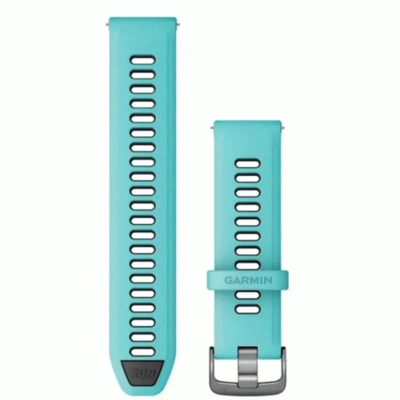Garmin Quick Release Bands (22 mm) Aqua/Black with Slate Hardware | 010-11251-A2