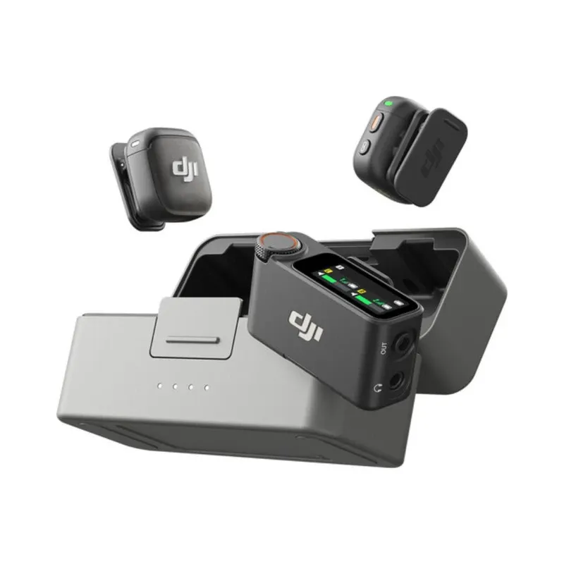 DJI Mic 3 2-Person Compact Wireless Microphone System - Dual Transmitters & Receiver - All-in-One Portable Audio Recording Kit