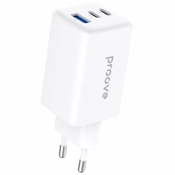 Proove Pocket GaN 65W Wall Charger 2 Type-C + USB - White | WCPG6521202