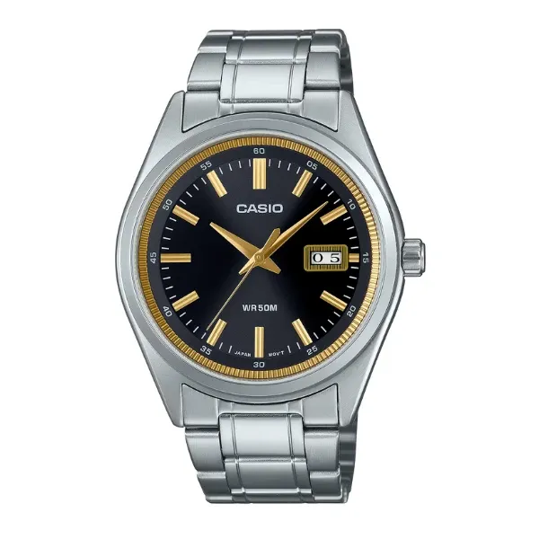Casio Men 3-Hand Watch - Black / Silver | MTP-B180D-1A2VDF