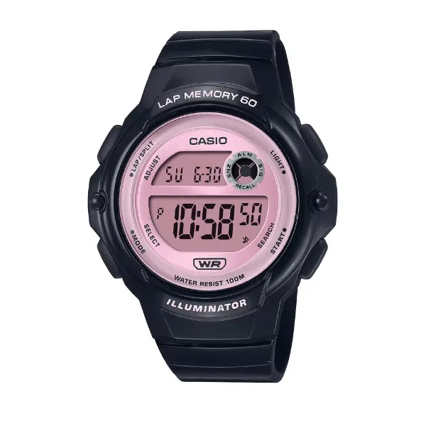 Casio Women Digital Watch - Pink / Black | LWS-1200H-1A2VDF