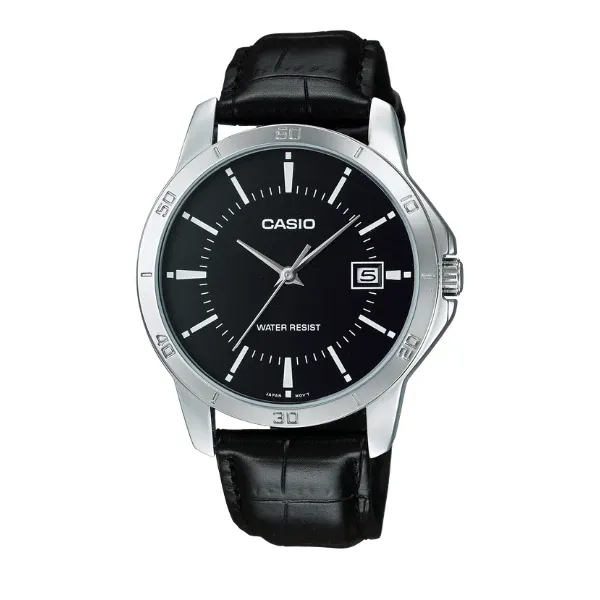 Casio Men 3-Hand Watch - Black / Silver | MTP-V004L-1AUDF