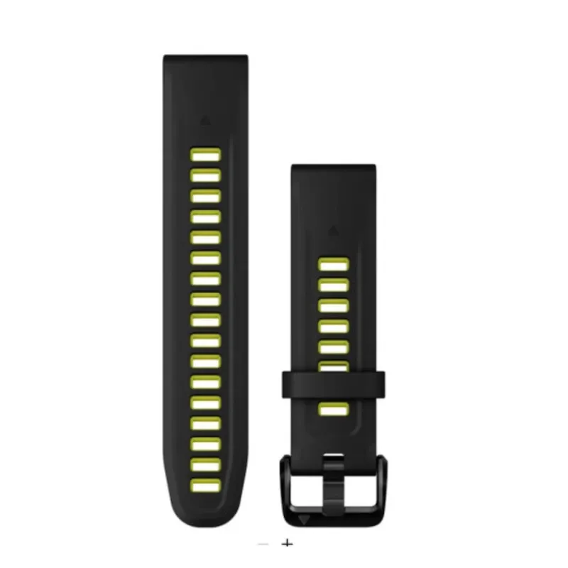 Garmin QuickFit 20 Watch Bands Black/Electric lime silicone | 010-13279-03