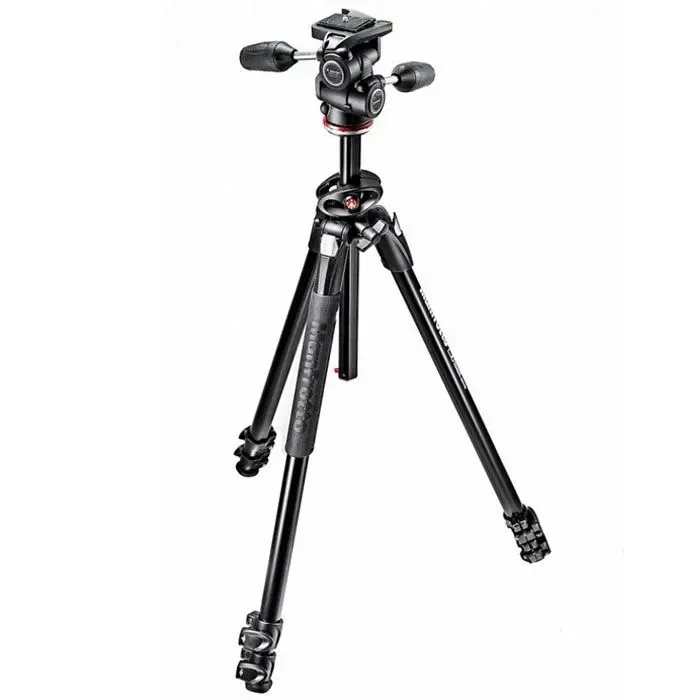 Manfrotto 290 Dual Aluminium 3-Section Tripod Kit with 804 3-Way Head | MK290DUA3-3W
