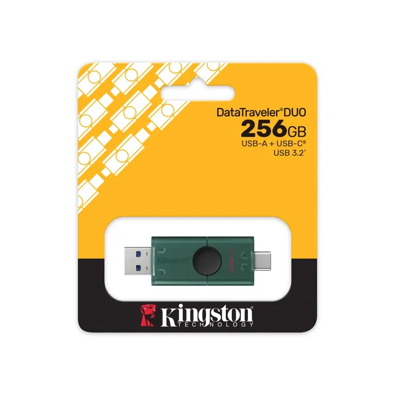 Kingston DataTraveler 256GB Duo USB USB 3.2 Gen 1 Type-C & Type-A Flash Drive | DTDEG2/256GB