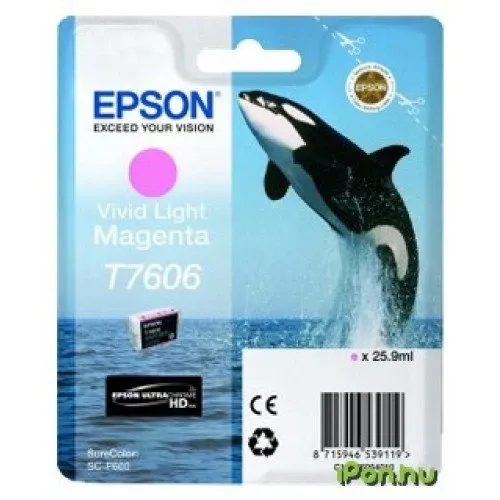 Epson Ultrachrome® HD, Killer Whale, Singlepack, 26 ml Vivid Light Magenta | T76064010