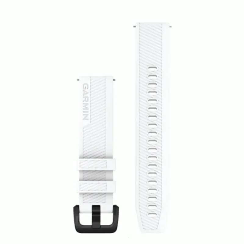 Garmin Quick Release Bands 20mm White, Black Hardware | 010-13076-02