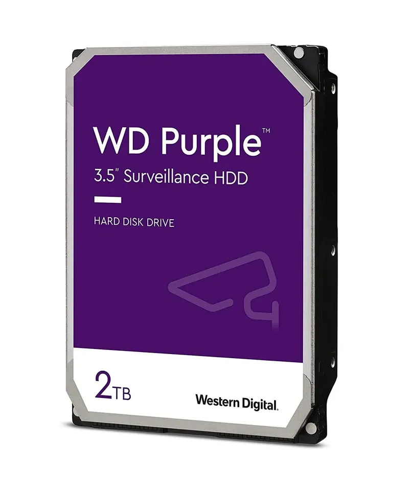 Western Digital 2TB WD Purple Surveillance Internal Hard Drive 3.5” SATA 6Gb/s 5400RPM 256MB Cache