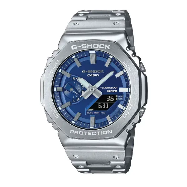 Casio G-SHOCK Full Metal Solar Men Watch - Blue & Silver | GM-B2100AD-2ADR