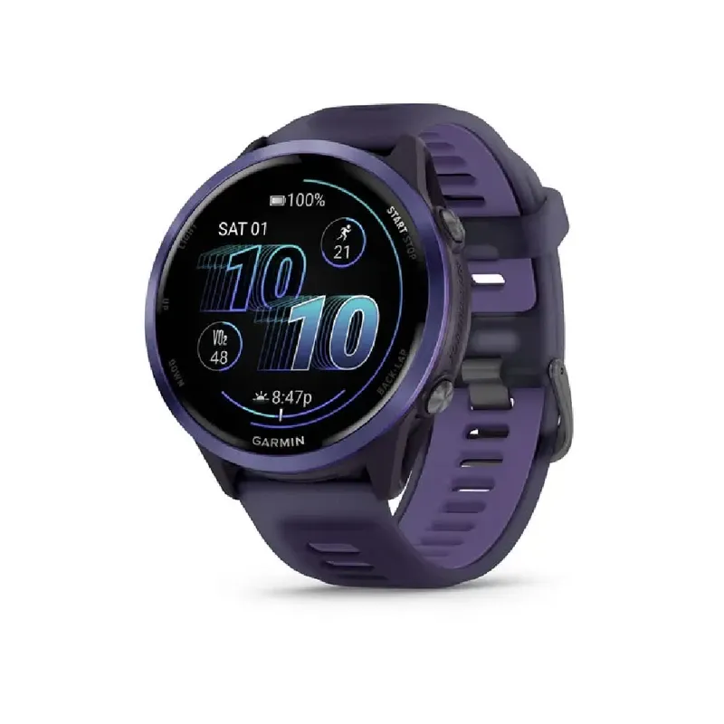 Garmin Forerunner 570 Smart Watch- 47mm Indigo Aluminum with Translucent Imperial Purple/Indigo Band | 010-02971-02