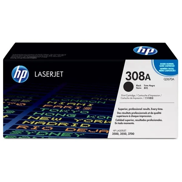 HP 308A Black Original LaserJet Toner Cartridge | Q2670A