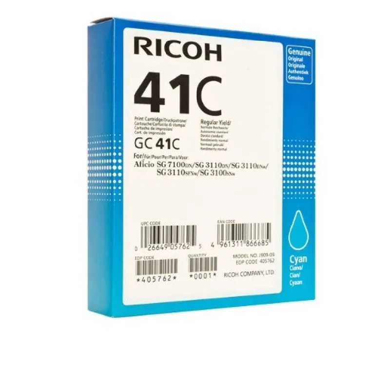 Ricoh GC41 Orignal Ink Cartridge - CYAN | GC41CY
