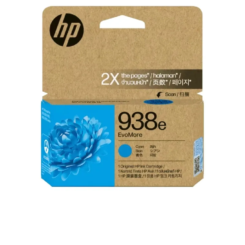 HP 938e EvoMore Original Ink Cartridge - Cyan | 4S6X9PE