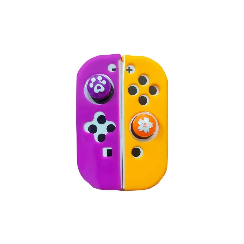 Lucky Fox Joy-Con Silicone Case with Thumb Grips - Purple/Orange