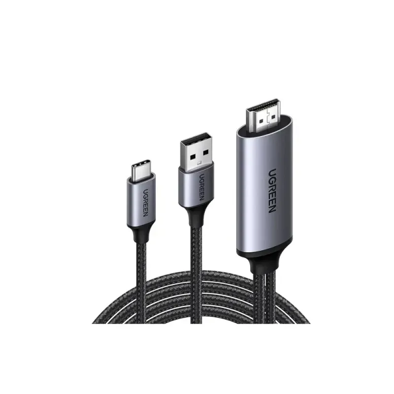 UGREEN CM773 4K@60Hz Active HDMI to USB-C Adapter Cable 2M with USB Power | 35984A