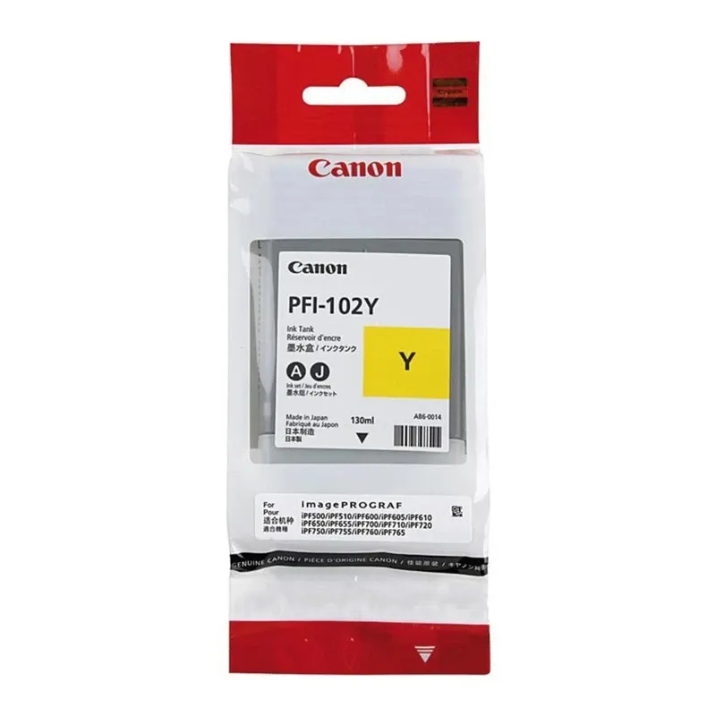 Canon PFI102 Original INK - Yellow | PFI102YE