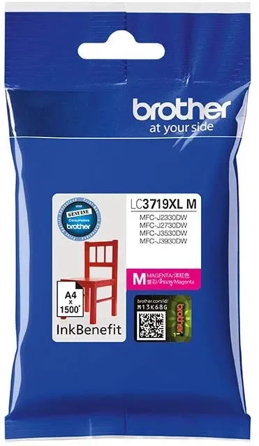 Brother Genuine Super High Yield Magenta Printer Ink Cartridge | LC3719XLM