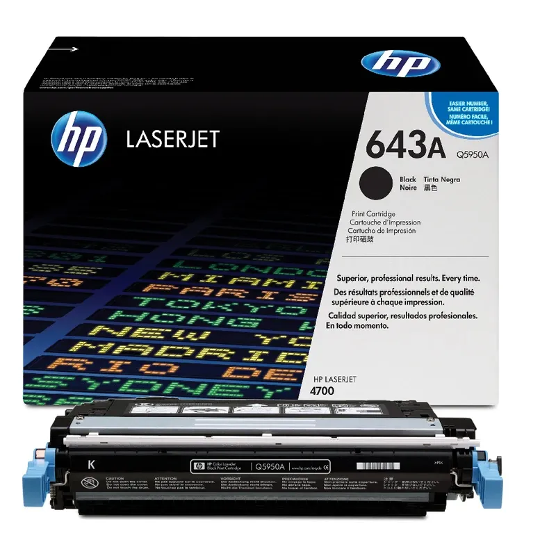 HP 643A Original LaserJet Toner Cartridge - Black | Q5950A