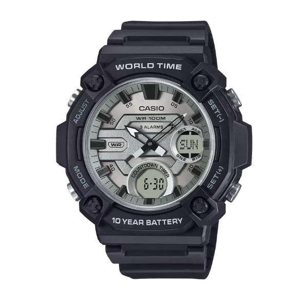 Casio Men Analog-Digital Watch - Black / Silver | AEQ-120W-7AVDF