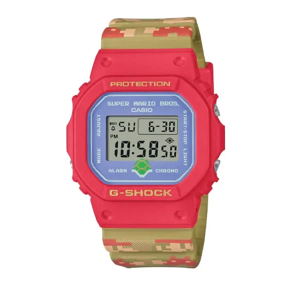 Casio G-SHOCK Super Mario Collaboration Digital Watch - Red | DW-5600SMB-4DR