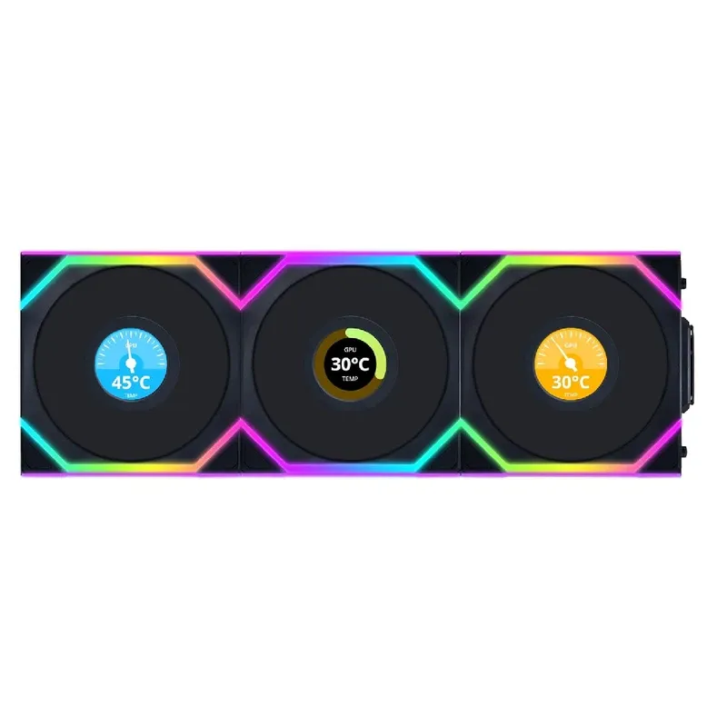 Lian Li UNI Fan SL LCD Wireless 120mm ARGB Fan - Triple Pack | G99.12SLLCD1W3B.00