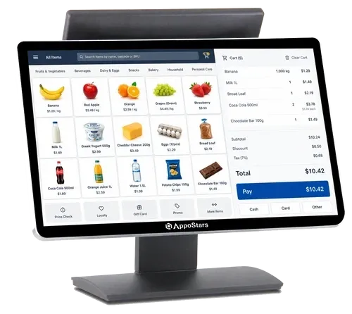 AppoStars AP-A6-G6-256 18.5″ Touch POS System – Core i5 6th Gen – 8GB RAM – 256GB SSD