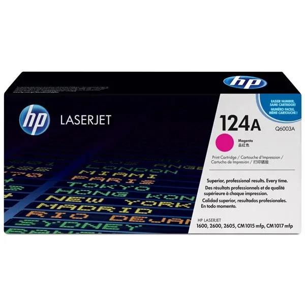 HP 124A Magenta Original LaserJet Toner Cartridge | Q6003A