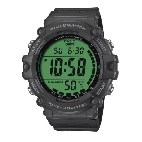 Casio Digital Men Watch - Black / Green | AE-1500WHC-1AVDF