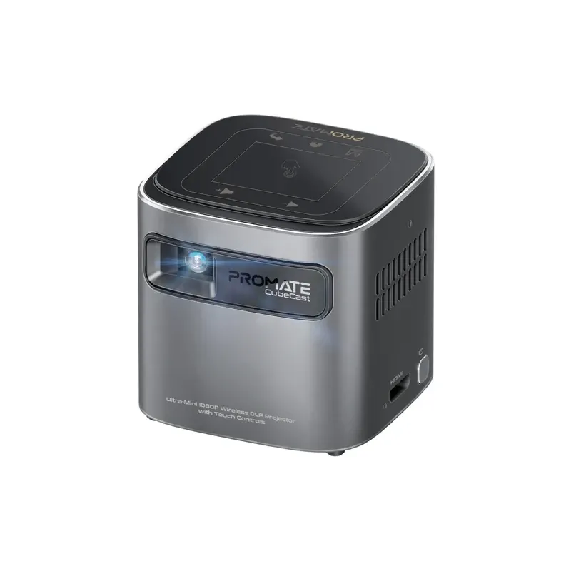 Promate Ultra-Mini 1080P Wireless DLP Projector with Touch Controls | CUBECAST