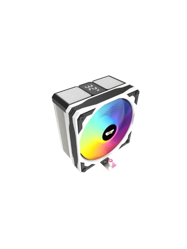 DarkFlash Digital Display Tower CPU Cooler - Black & White | M400