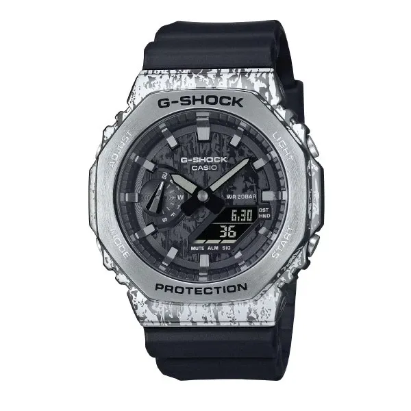 Casio G-SHOCK Grunge Camouflage Casual Men Analog-Digital Watch - Black & Grey | GM-2100GC-1ADR