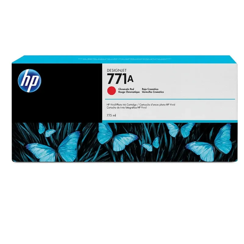 HP 771A 775-ml Original DesignJet Ink Cartridge - Chromatic Red | B6Y16A