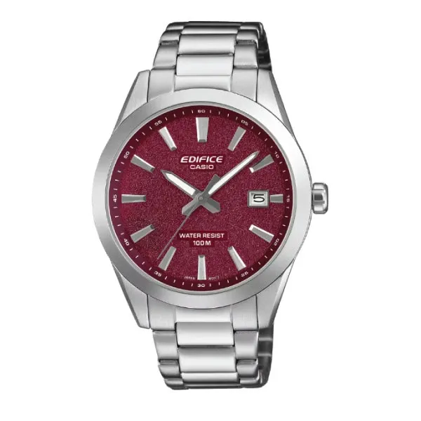 Casio Edifice Men Analog Watch - Red Silver | EFV-160D-4AVDF