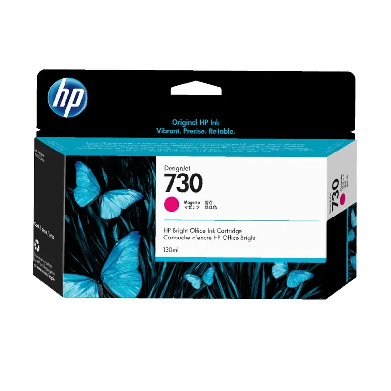 HP 730 130-ml Original DesignJet Ink Cartridge - Magenta | P2V63A