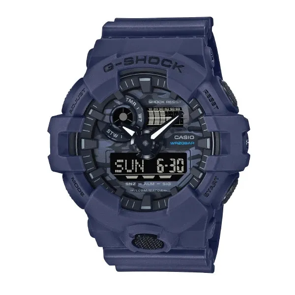 Casio G-SHOCK Camouflage Casual Men Analog-Digital Watch - Blue | GA-700CA-2ADR