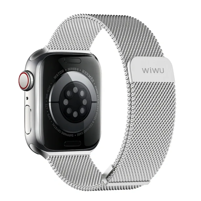 WIWU 42/44/45/49mm Braid Magnetic Watch Band Wi-WB005 Silver | WB005-SLV