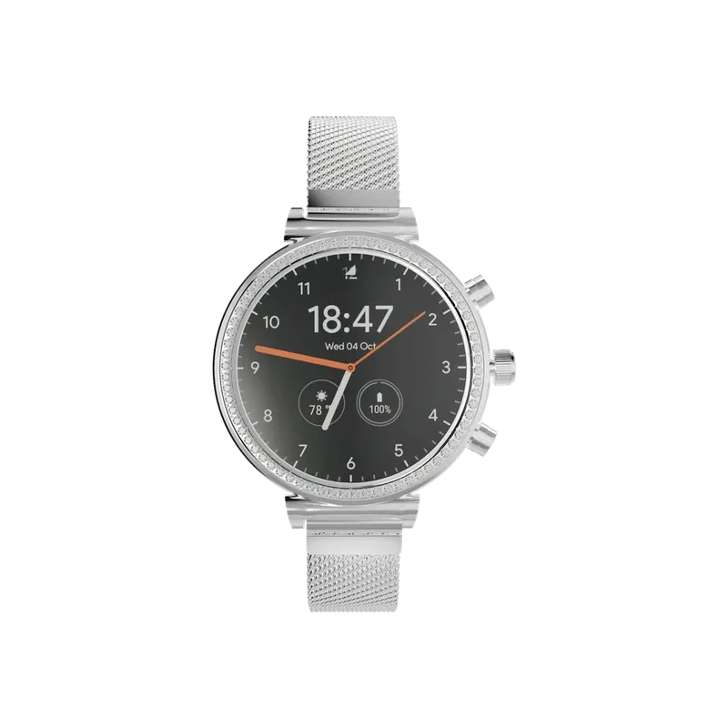 Heatz 1.28 inch super AMOLED smart watch - Silver | HW20