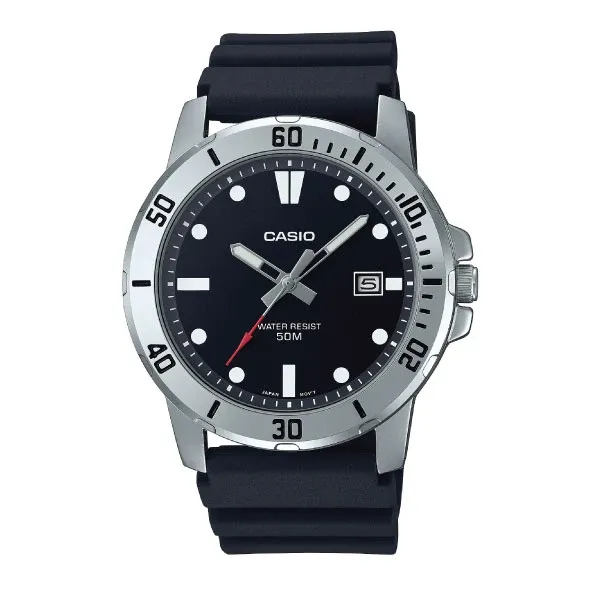 Casio Men 3-Hand Watch - Black / Silver | MTP-VD01-1EVUDF