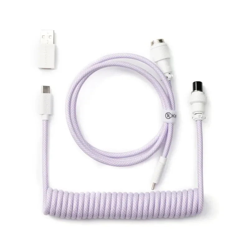 Keychron Coiled Aviator Cable - Type C/A-C - Mint | CAB-18