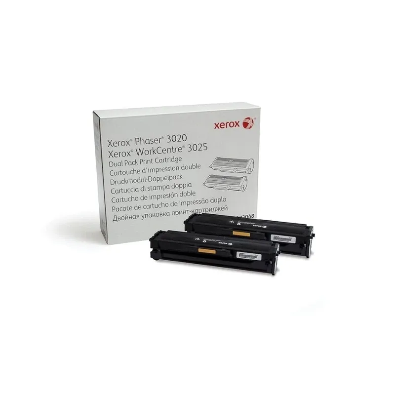 Xerox 3020 3025 DUAL PACK 1.5Kx2 Original Toner - Black | 106R03D48