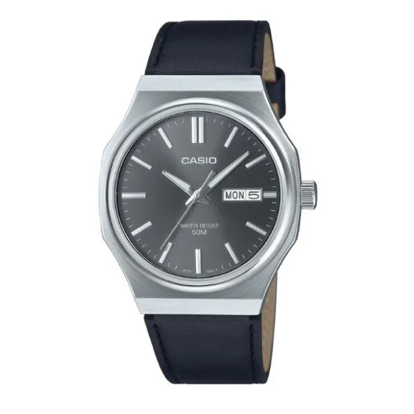 Casio Men 3-Hand Watch - Black / Silver | MTP-E735L-8AVDF