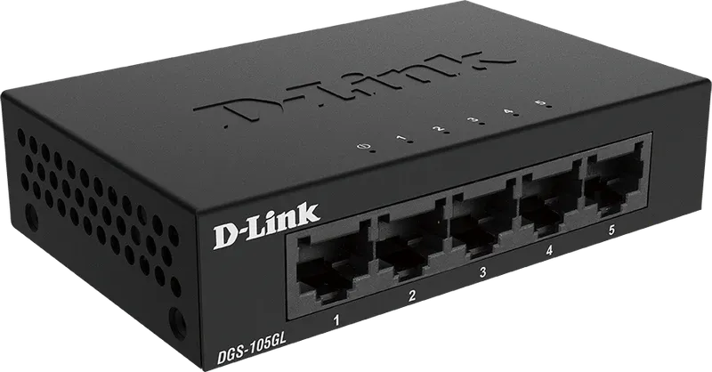 D-Link Ethernet Switch, 5 Port Gigabit 10/100/1000 Mbps Unmanaged | DGS-105GL