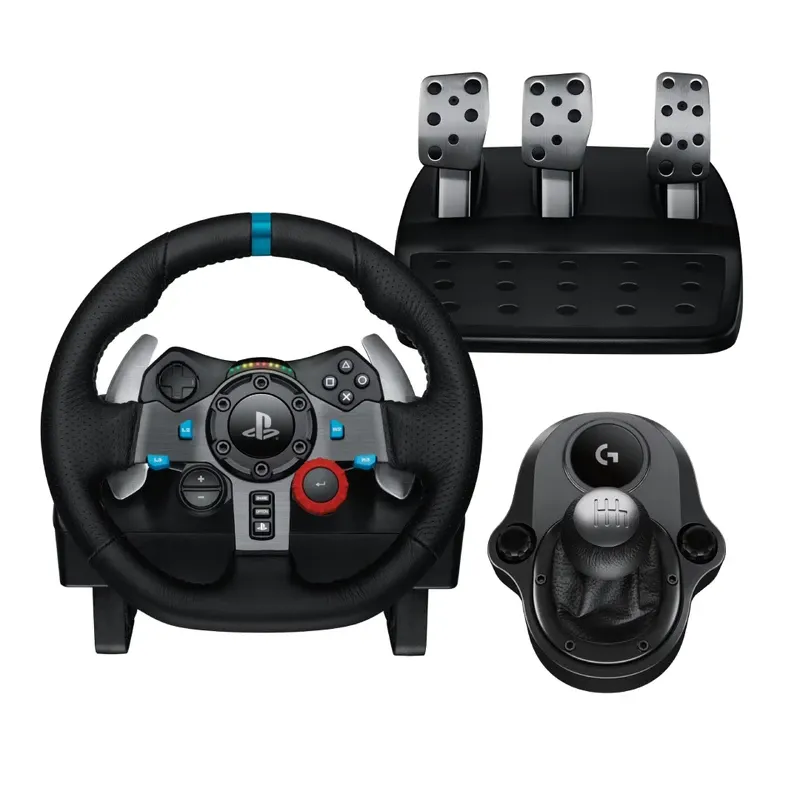 Logitech G29 Driving Force Race Steering Wheel with Shifter Gear Bundle - PS4 | PS5 | PC