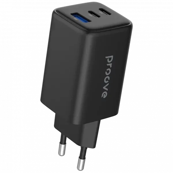 Proove Pocket GaN 65W Wall Charger 2 Type-C + USB - Black | WCPG65121201
