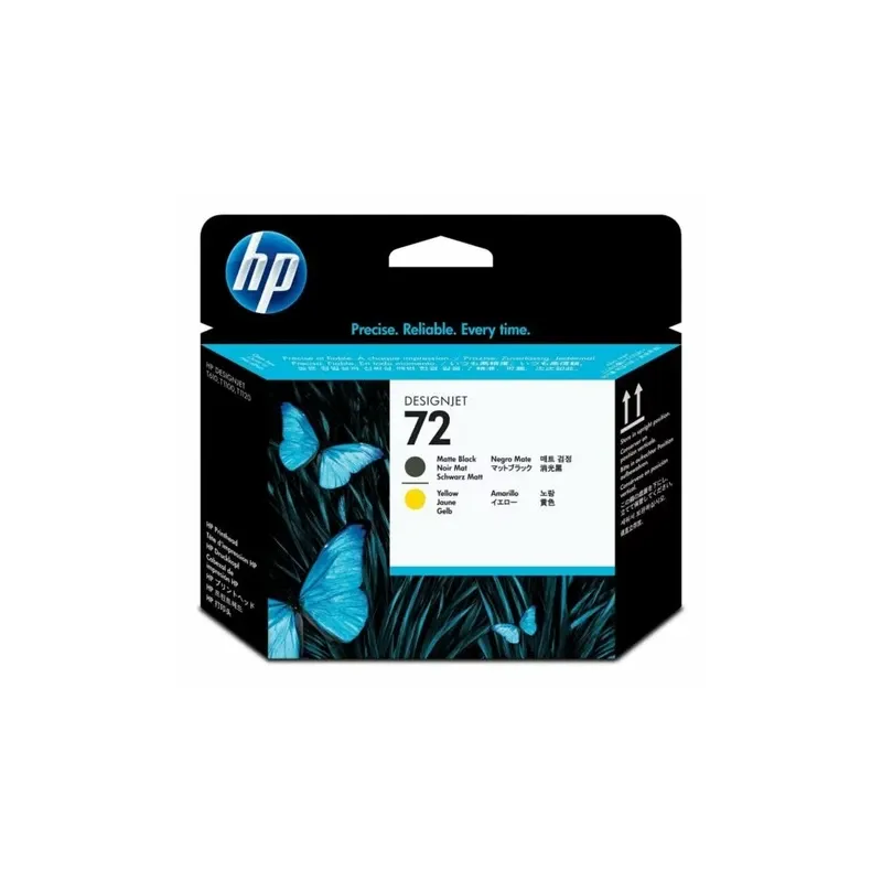 HP 72 Original DesignJet Printhead - Matte Black and Yellow | C9384A