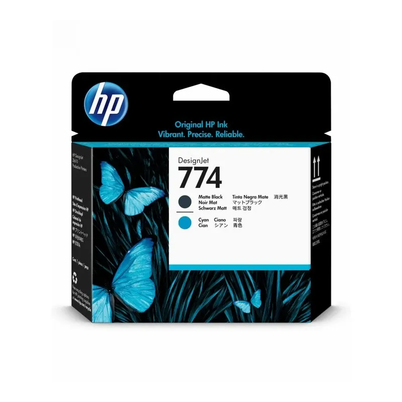 HP 774 Original DesignJet Printhead - Matte Black / Cyan | P2W01A