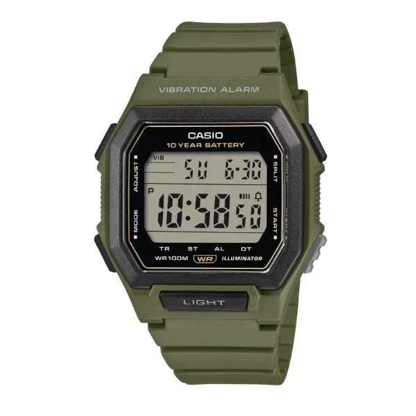 Casio Digital Men Watch - Green | W-738H-3AVDF